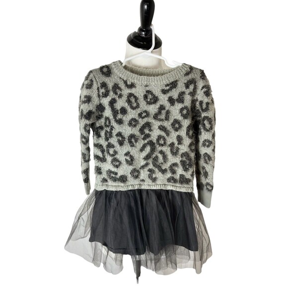 Art Class Leopard Sweater and Tulle Dress 4T - Picture 1 of 3